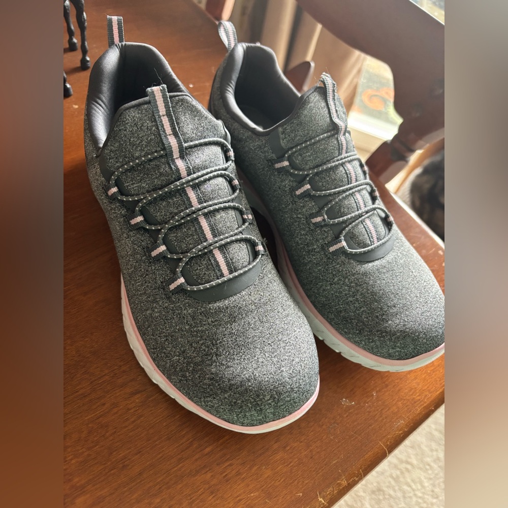 Athletic Works Women's Gray and Pink Athletic Sneakers